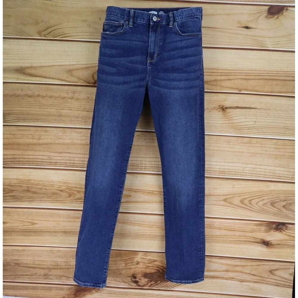 Old Navy Skinny Jeans Built-In Flex Tough Boys 18 Blue Dark Wash Denim Stretch